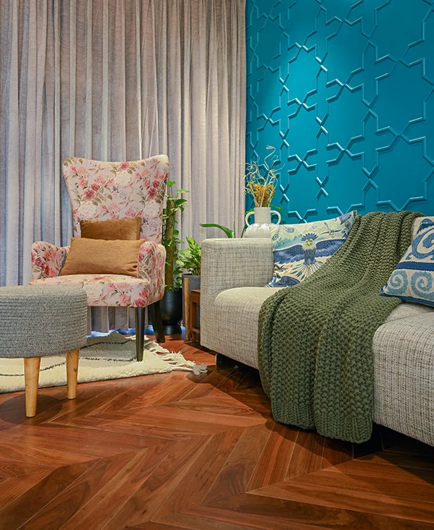 Luxury Interior Designer Aesthetic interior haul with beautiful blue color wall