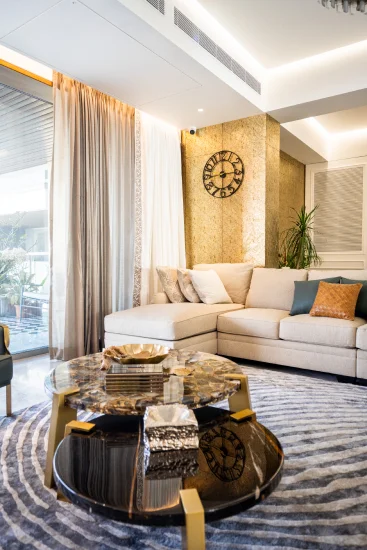 a luxurious living room interior design adorned with exquisite furniture